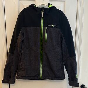 ZeroXposur Black & Heather Gray Jacket with Neon Green Trim